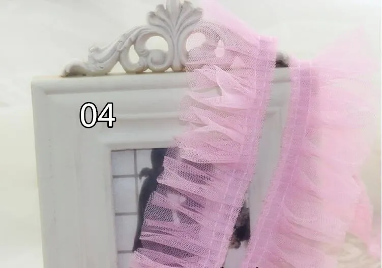 10 м сетка вышивка DIY складка кружевная отделка 5 см пришить кружевная ткань юбка кукольная одежда украшение дома аксессуары RS2150