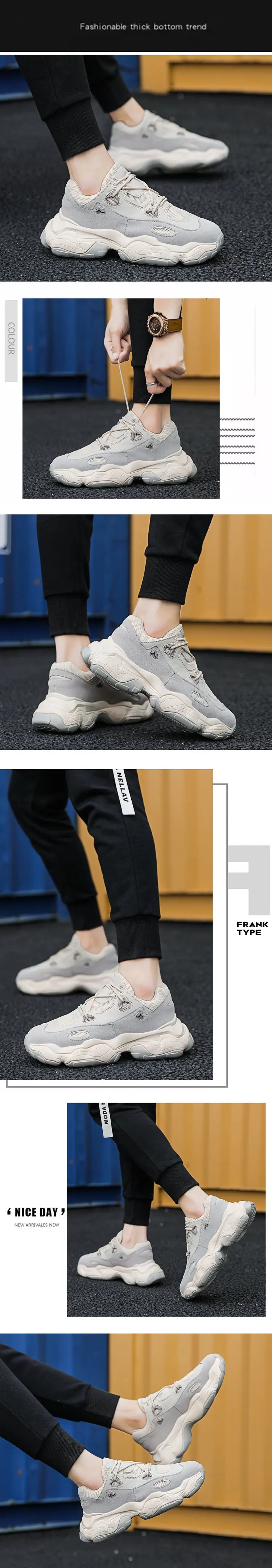 Мужские кроссовки; кроссовки на платформе; Мужская обувь; Basket Homme chaussure homme Dad; белые кроссовки на массивном каблуке; мужские вулканизированные кроссовки