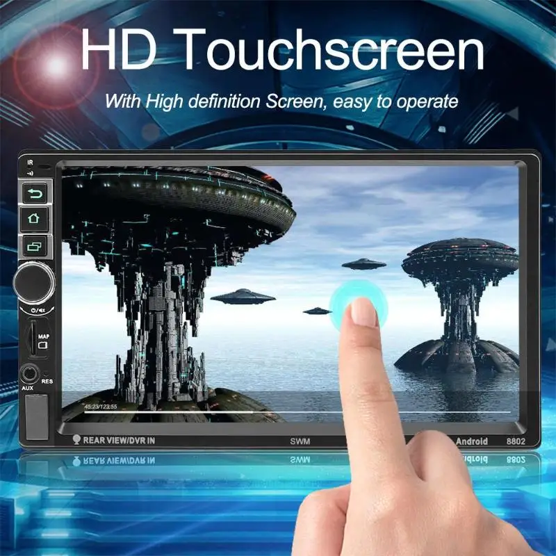 SWM 8802 обновленная версия 2din 7in Android 7,1 Автомобильный видео MP5 плеер gps FM Bluetooth заднего вида Автомагнитола с камерой WiFi
