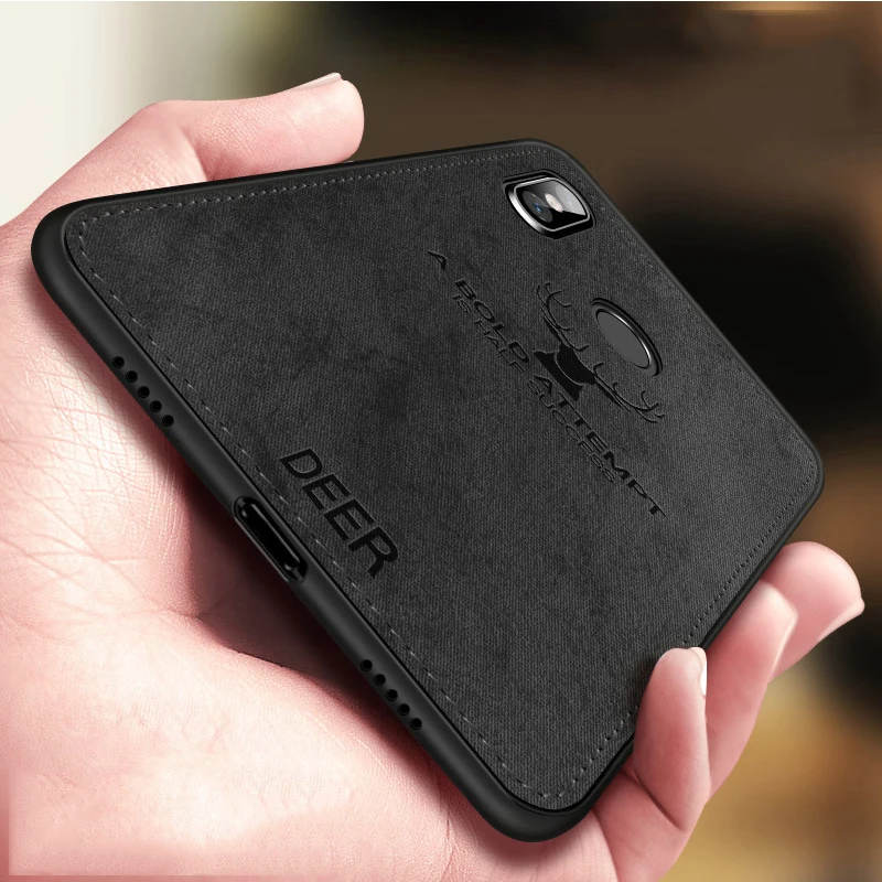 Тканевый чехол для Xiaomi Mi 8 Lite классическая ткань матовая кожа мягкая жесткая