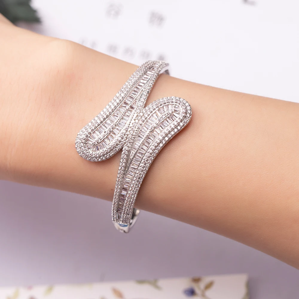 Роскошный браслет с листьями прямоугольные обручальные браслеты искусственным