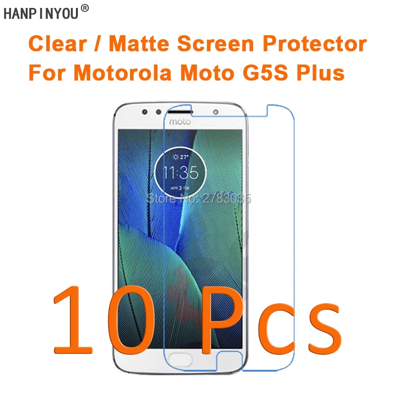 10 шт./лот для Motorola Moto G5S Plus/G5S + 5 &quotHD Прозрачная/Антибликовая матовая защитная