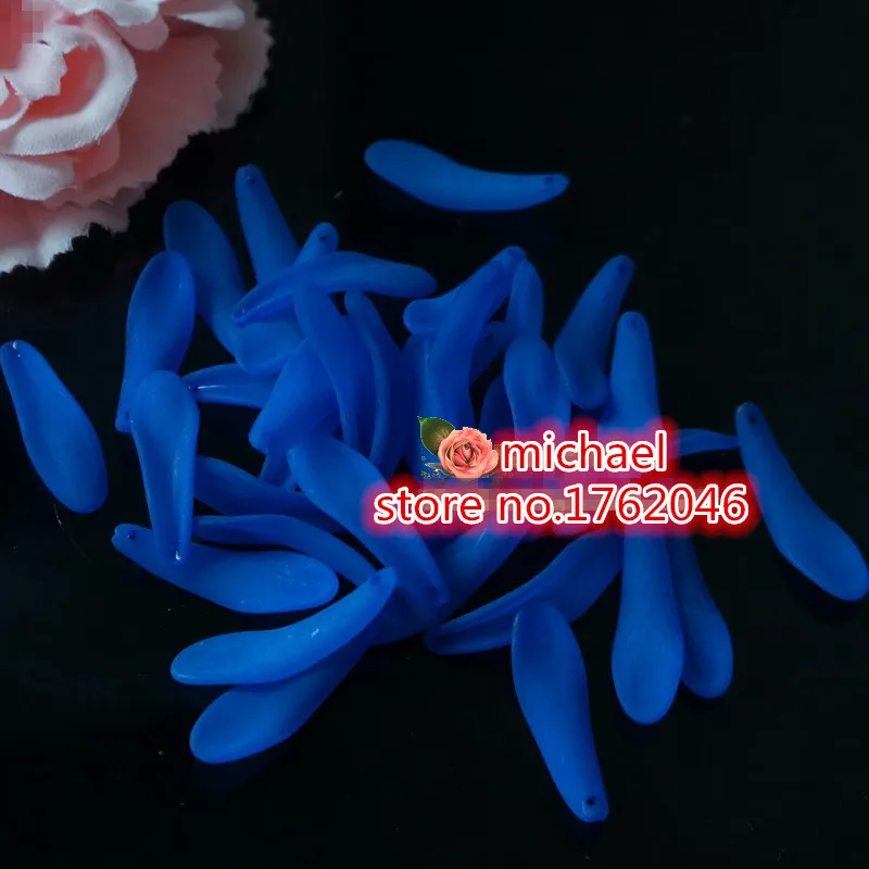 20 г/лот, 10 цветов, 28*9 мм, акриловые лепестки цветов, Матовые акриловые бусины для свадебных сережек, аксессуары для рукоделия