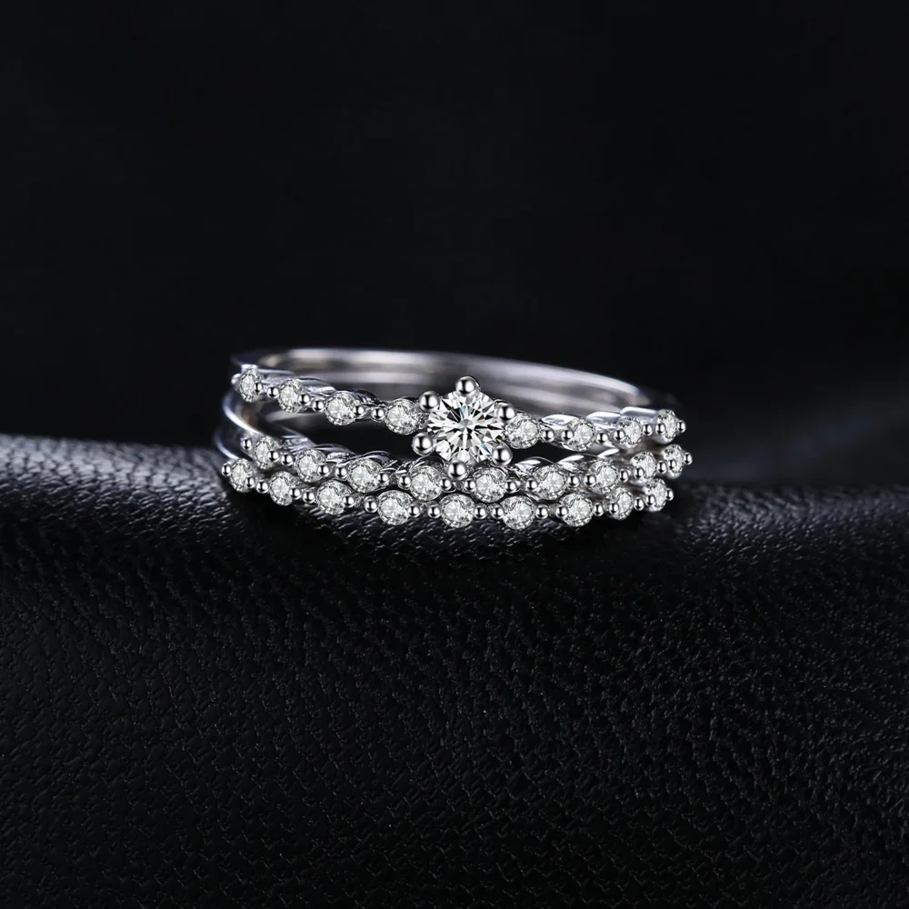 Jewelrypalace Для женщин 3 шт. кольцо обручальное Юбилей Обручение Свадебные Наборы для