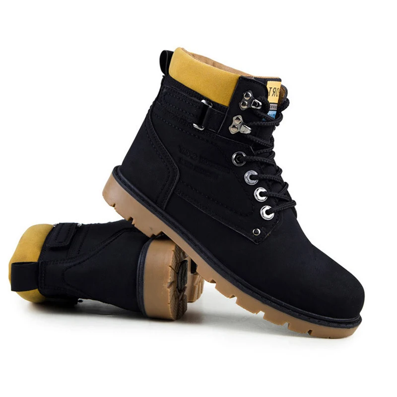 Классические уличные мужские ботинки Aleafalling расслабляющие высокие на шнуровке