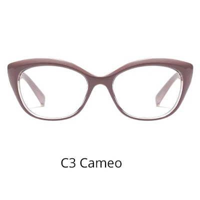 C3 Cameo Ralferty оправа для оптических очков женские винтажные очки кошачий глаз прозрачные оправа с линзами при миопии красный F95154 - Цвет оправы: C3 Cameo
