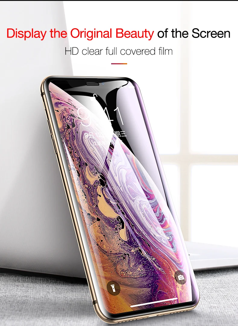 Cafele полное покрытие стекло для iPhone X XR XS MAX 8 plus 7 6 защита экрана Закаленное стекло пленка для iPhone xs x HD Прозрачная