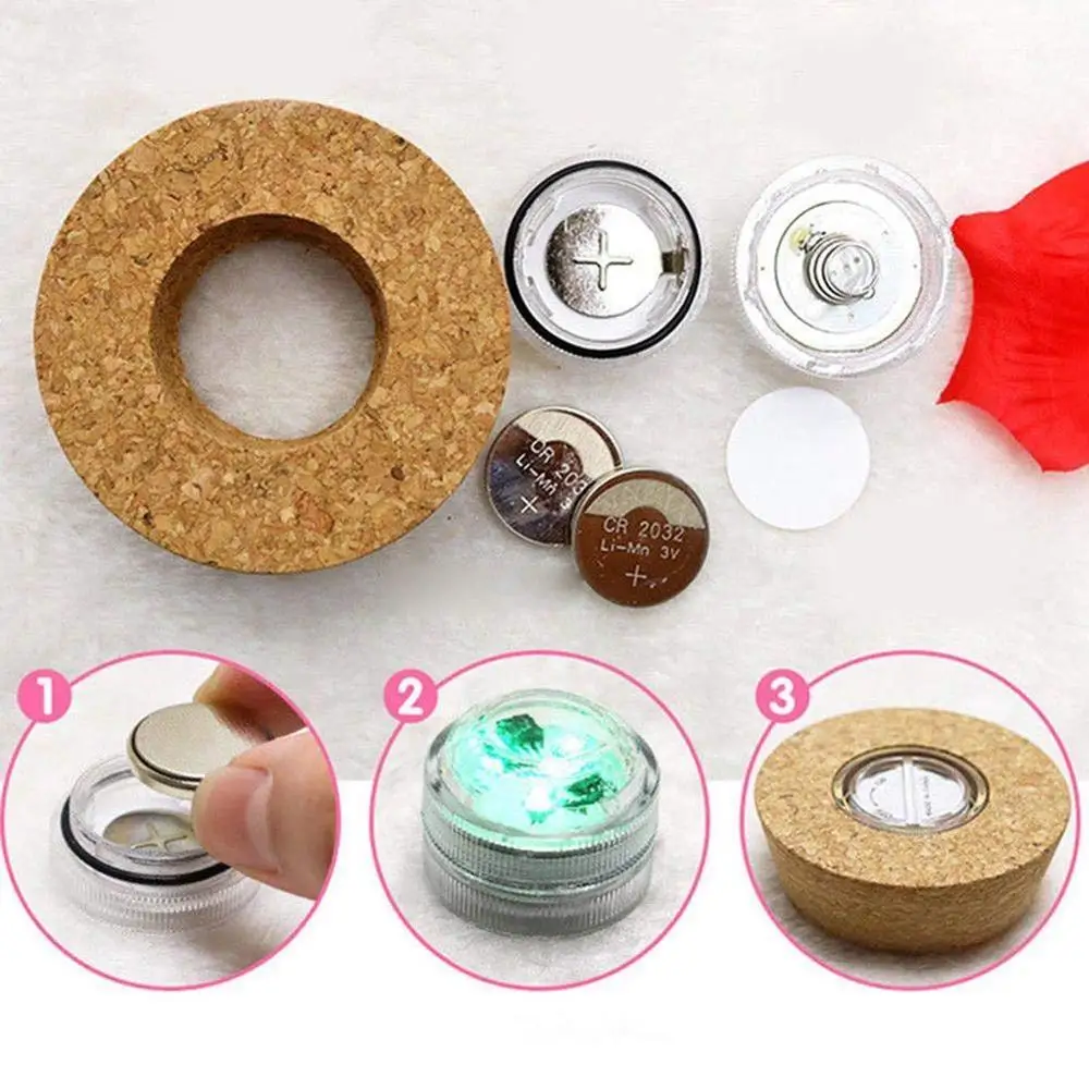 Креативный светодиодный ночник стеклянная бутылка на удачу с розой и пультом