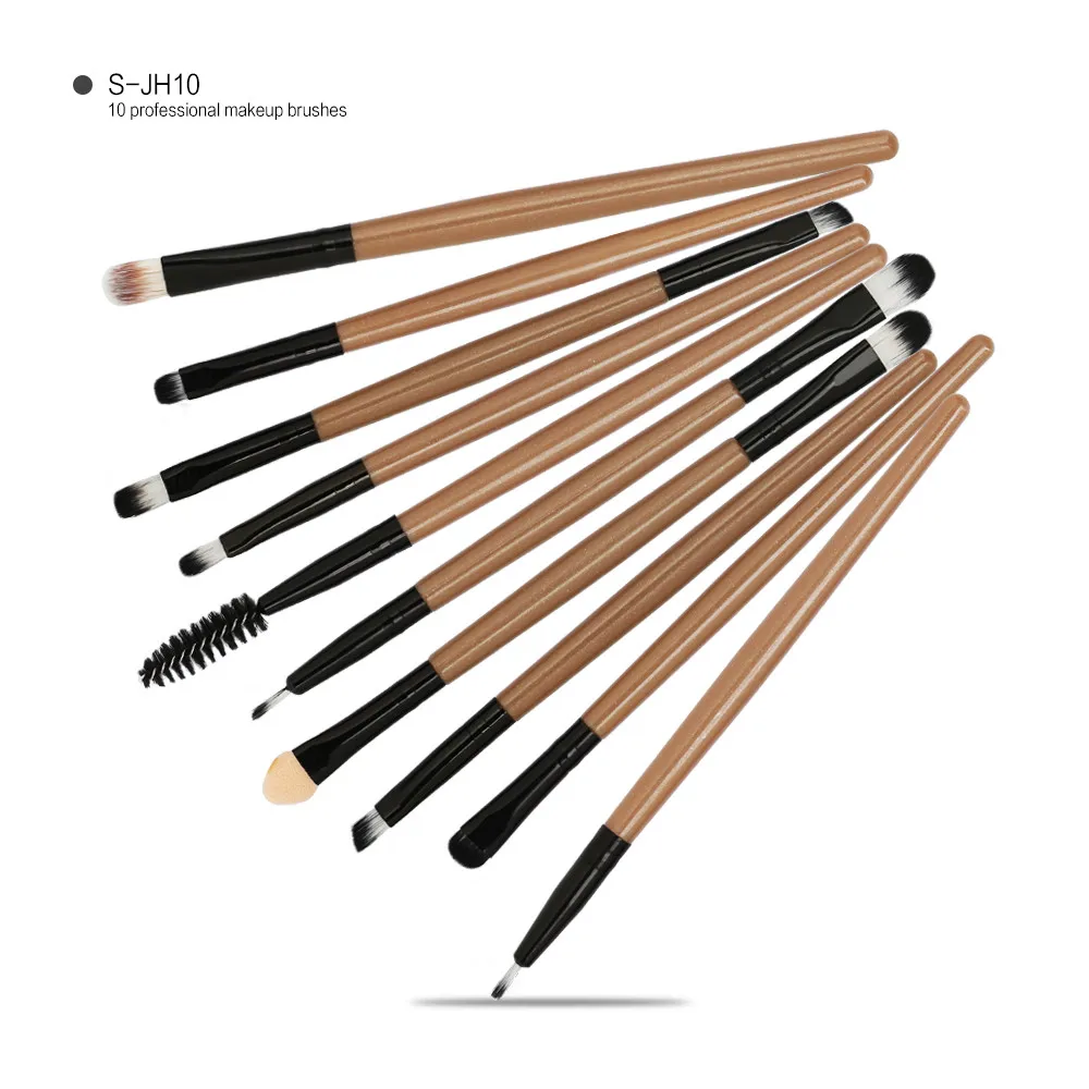 10 шт. профессиональные наборы кистей для макияжа основы бровей подводка глаз