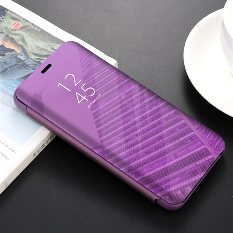 Смарт-зеркало окном View Cover для huawei P Smart задняя крышка ясно откидная |