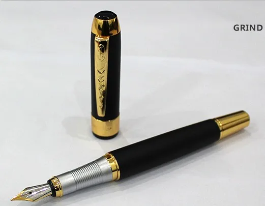 Топ продаж Серебряная перьевая ручка Jinhao 250 F Перо Серебряная отделка Съемный конвертер чернил - Цвет: F