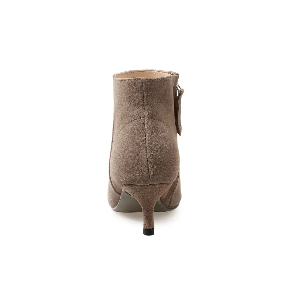 Модная женская обувь на Молнии Зима 2019 туфли шпильке матовые сексуальные