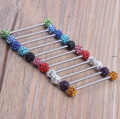 Качественные хирургические стальные колечки для ушей прямые винты промышленные