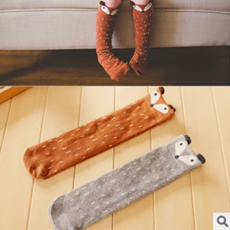 Гольфы для новорожденных носки с рисунком лисы маленьких мальчиков и девочек