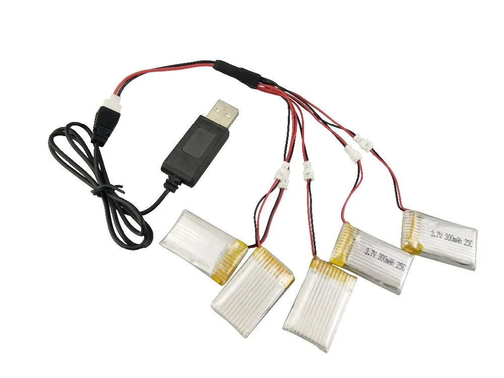 5X3 7 V 300mAh Lipo батарея с зарядным кабелем для H8C Mini RC Quadcopter|3.7v 300mah lipo battery|lipo batterybattery