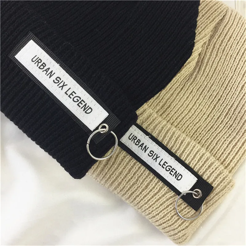 Шапка с принтом шапка кольцами Мужская шерстяная женская вязаная Skullie модная