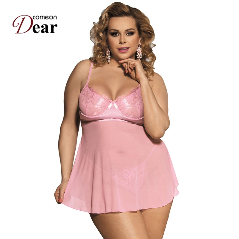 Comeondear Eroticos Langeri, силиконовая кукла для секса, ночная сорочка, сексуальное нижнее белье, Fantasias, сексуальная RB80275, милая розовая мини-комбинация