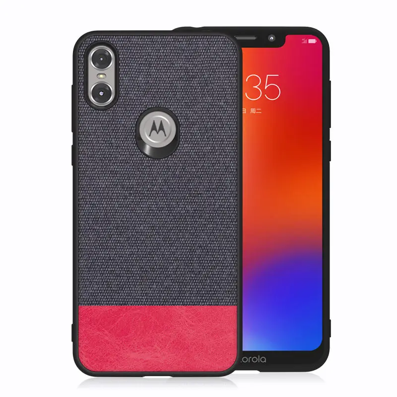 Blue-2 SRHE для Motorola Moto One P30 Play чехол Чехол винтажная ткань силикон полное заднее покрытие для Moto P30 Play/Moto One XT1941 - Цвет: Blue-2