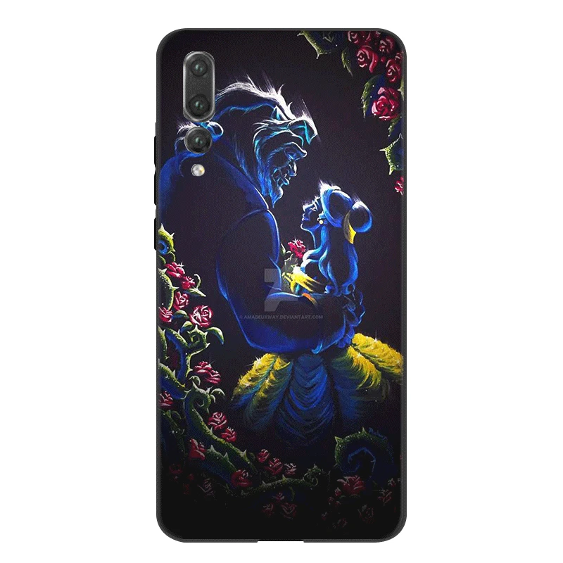 Силиконовый чехол для мобильного телефона Desxz Beauty Beast Rose Huawei P9 P8 P10 P20 P30 Lite Pro P Smart Z