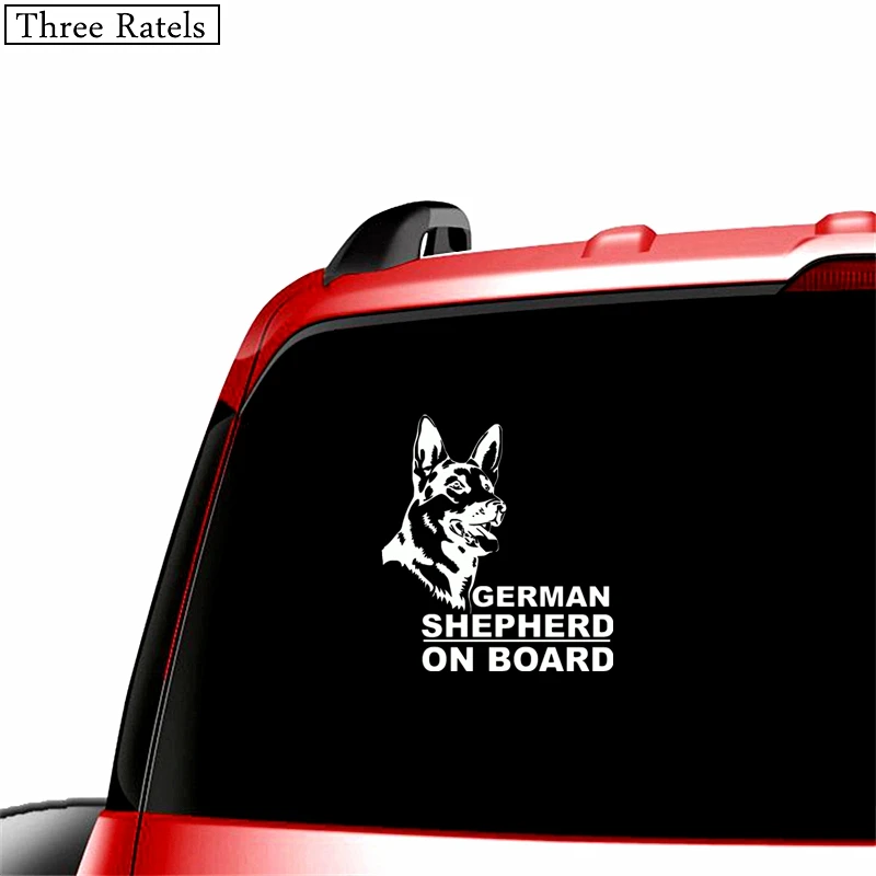 Three Ratels TZ 440 13.5 на 15см 1 5 шт Немецкая овчарка в Машине GERMAN SHEPHERD ON BOARD стикеры