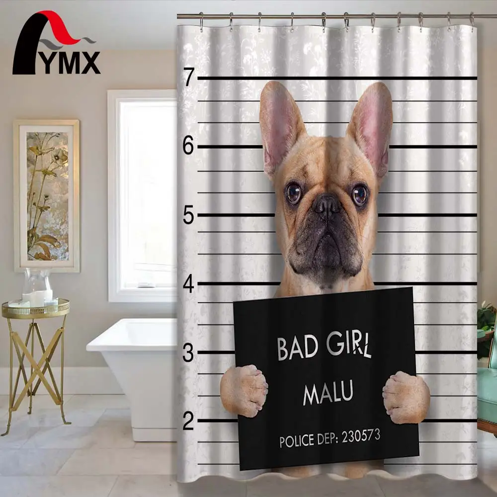 Полиэстеровая Водонепроницаемая занавеска для душа ванной собаки из
