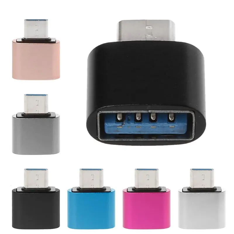 Металлический USB C 3 1 Type папа к 2 0 Женский OTG адаптер для синхронизации данных Samsung S9