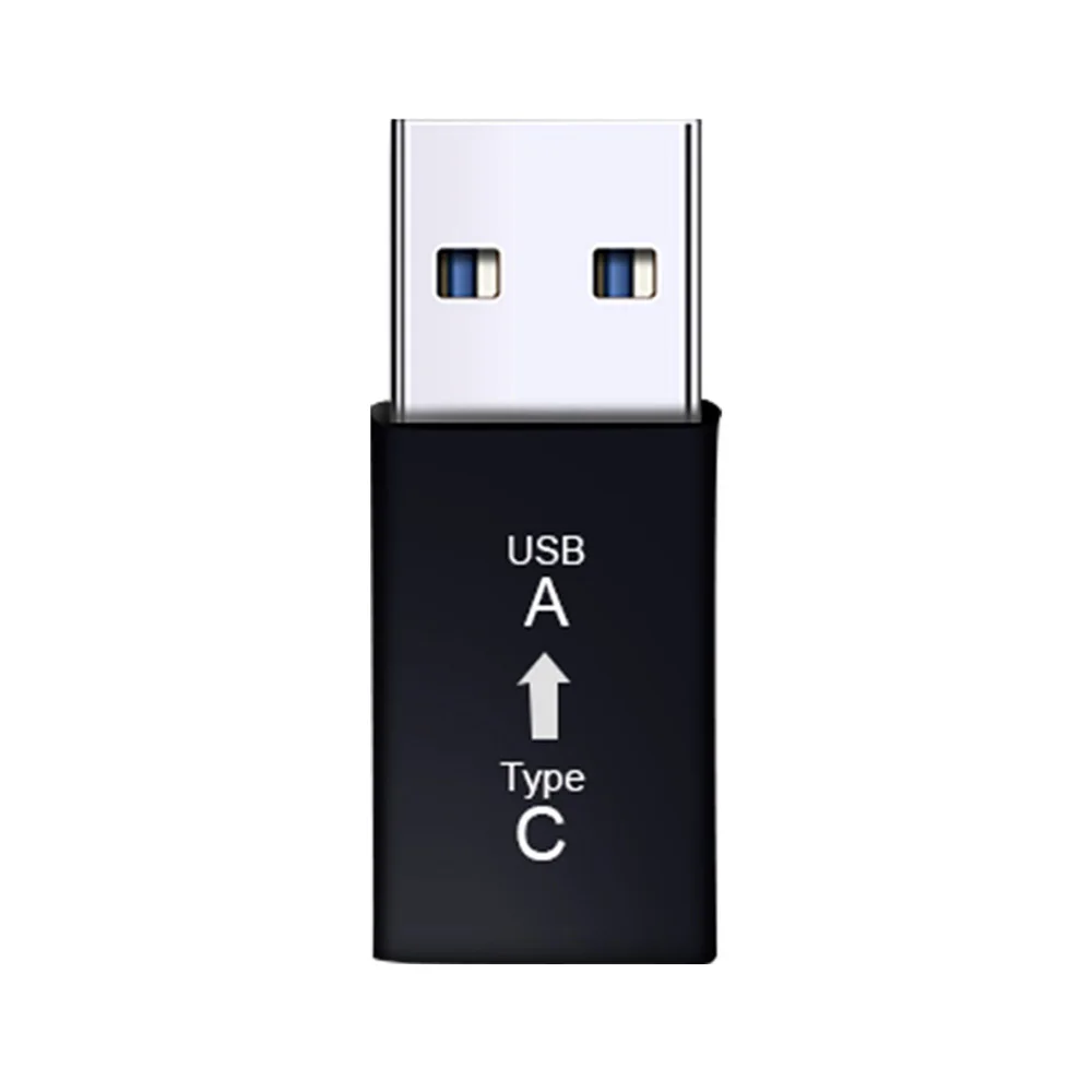 Ascromy USB C Женский к USB 3,0 Мужской адаптер Макс 10 Гбит/с кабель OTG адаптер конвертер для ноутбуков MacBook Xiaomi Mix9 samsung S10 - Цвет: Черный