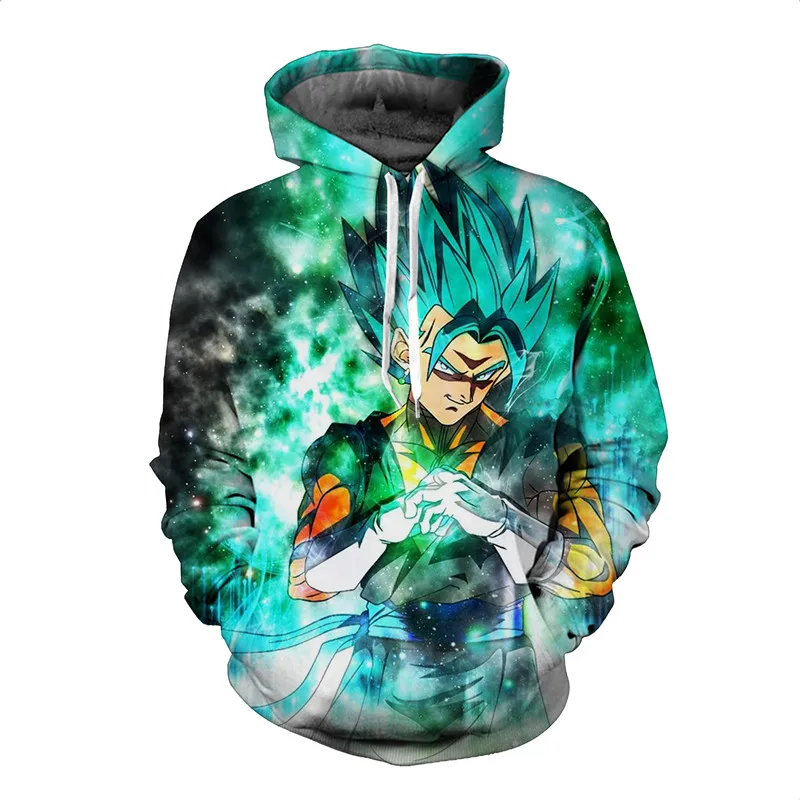 Dragon Ball Z Super Saiyan мужские толстовки с принтом и свитшоты милый аниме 3D Толстовка с капюшоном мужская верхняя одежда в стиле хип-хоп