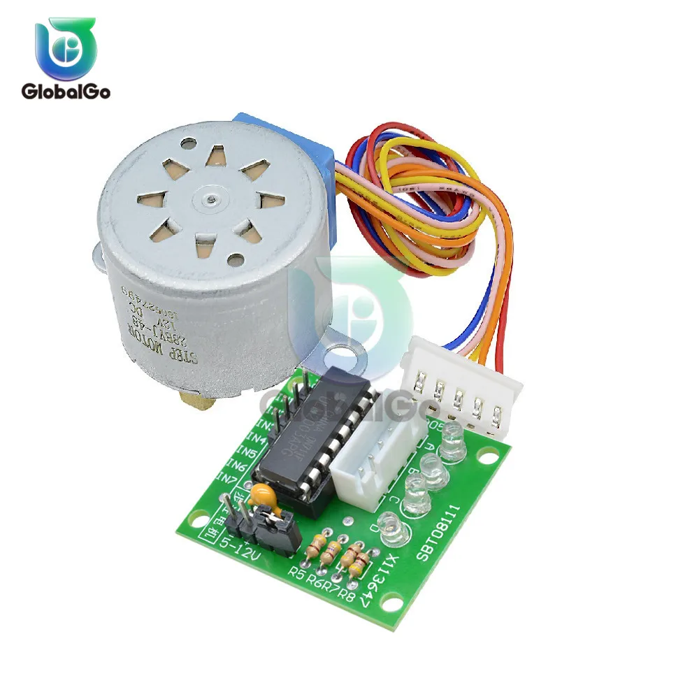 ULN2003 28BYJ-48 12V Мини шаговый двигатель постоянного тока 28BYJ-48 DC5V DC12V 4 фазы DC редукторный шаговый двигатель ULN2003 драйвер платы для Arduino DIY Kit - Цвет: ULN2003 28BYJ-48 12V