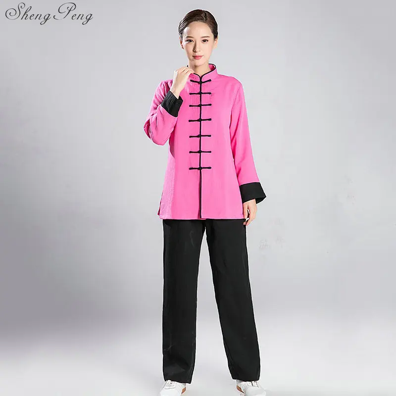 Tai chi uniform tai clothing kung fu women men Q092 | Тематическая одежда и униформа