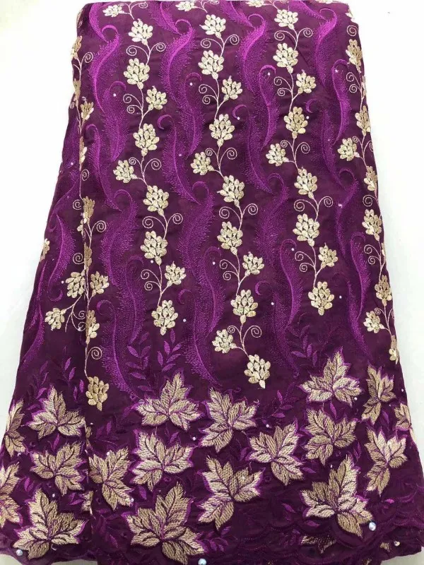 Модная небесно-синяя кружевная ткань высокого качества французское клетчатое