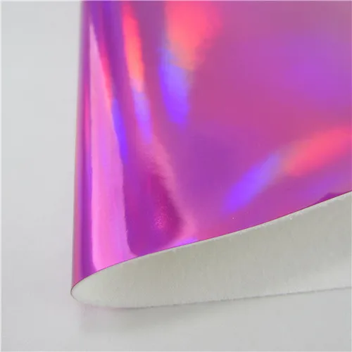 K0419-14 " x 11"(21 см x 29 см) Переливающаяся ткань, кожаная ткань, фиолетовая, серебристая, розовая голографическая искусственная кожа для самостоятельного изготовления бантов для волос, материал K0419 - Цвет: K0419-14