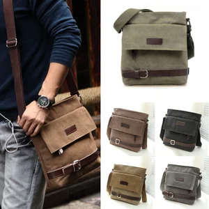 Мужская холщовая Повседневная сумка, универсальная модная офисная сумка на одно плечо, мужская сумка-мессенджер, 2020