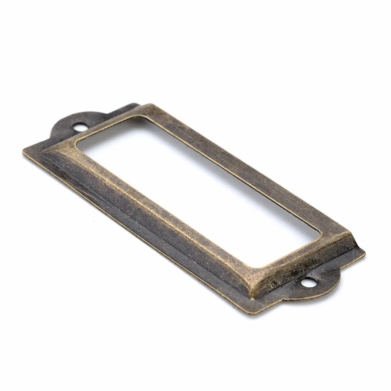 10 шт. KAK 82*30 мм ручка античный медный ярлык Pull Frame имя файла держатель карты для мебели ящика ящик оборудования