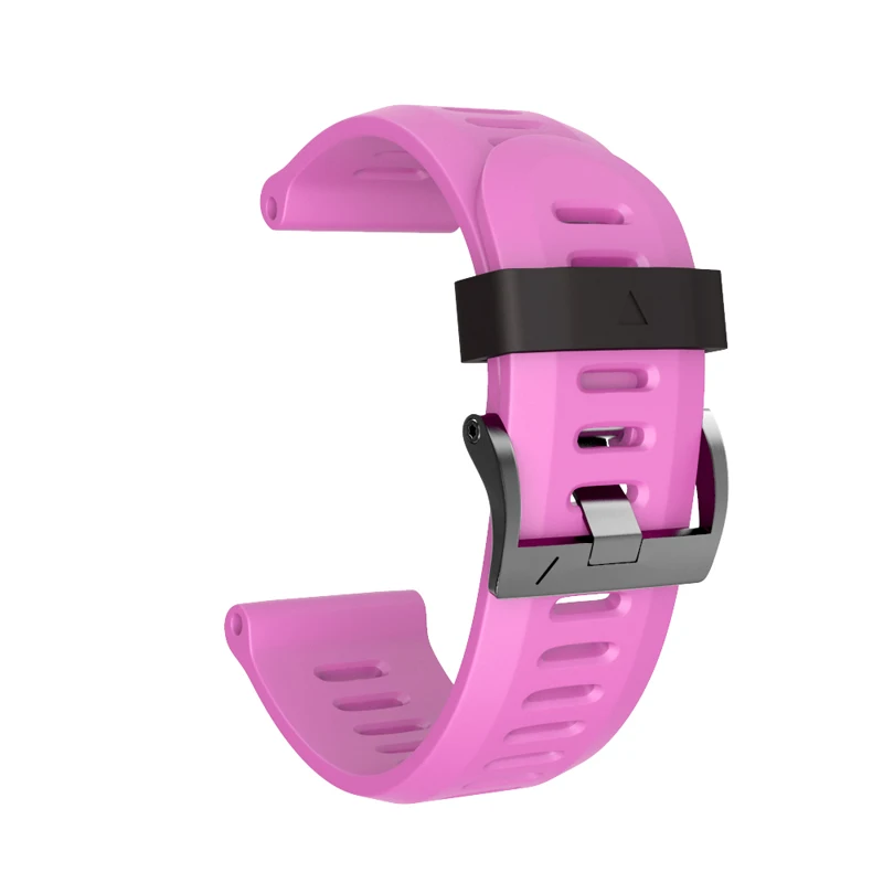 Hot pink 26 мм ширина силиконовый ремешок для Garmin Fenix 5X ремешок силиконовый ремешок для часов Garmin Fenix 3HR/3/Fenix 5X Plus с винтовой пряжкой - Цвет ремешка: Hot pink