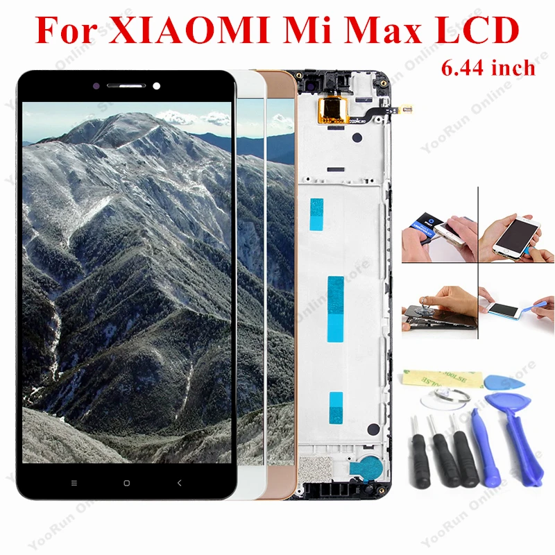 6,4" дисплей для Xiaomi Mi Max 1 lcd кодирующий преобразователь сенсорного экрана в сборе с рамкой AAA++ запасные части для Xiaomi Mi Max 1 lcd