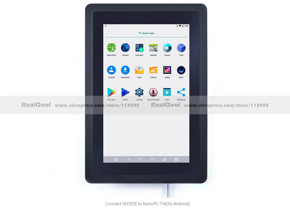 FriendlyARM 7 дюймов eDP ЖК-дисплей Дисплей с Кепки-Touch HD702E Разрешение 800x1280 Поддержка высокого разрешения Android lubuntu NanoPC-T4