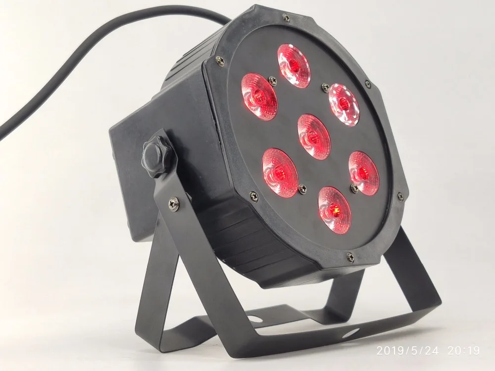RGBW 7X12 Вт Светодиодный светильник с плоским паром dmx512 контрольный сценический диско-светильник/светодиодный светильник для мытья dj оборудование