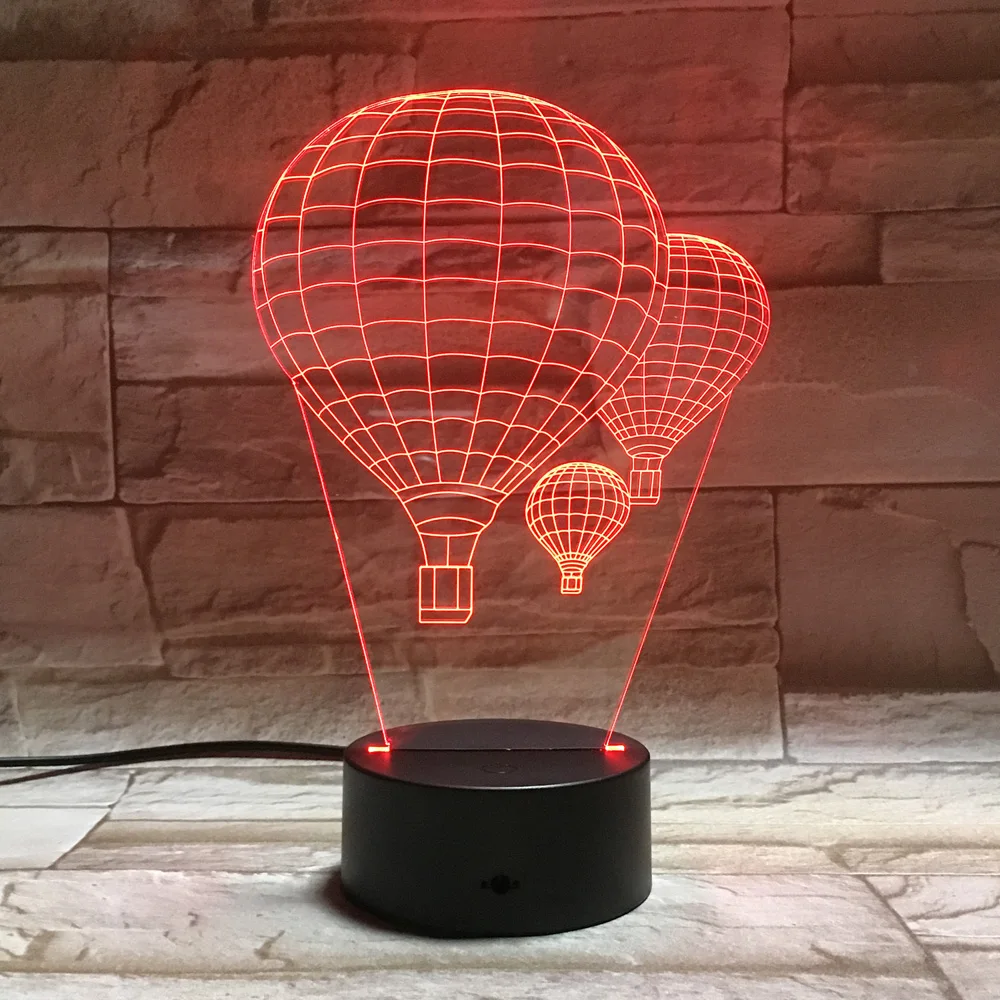 3D Светодиодная настольная лампа с воздушным шаром креативный ночсветильник