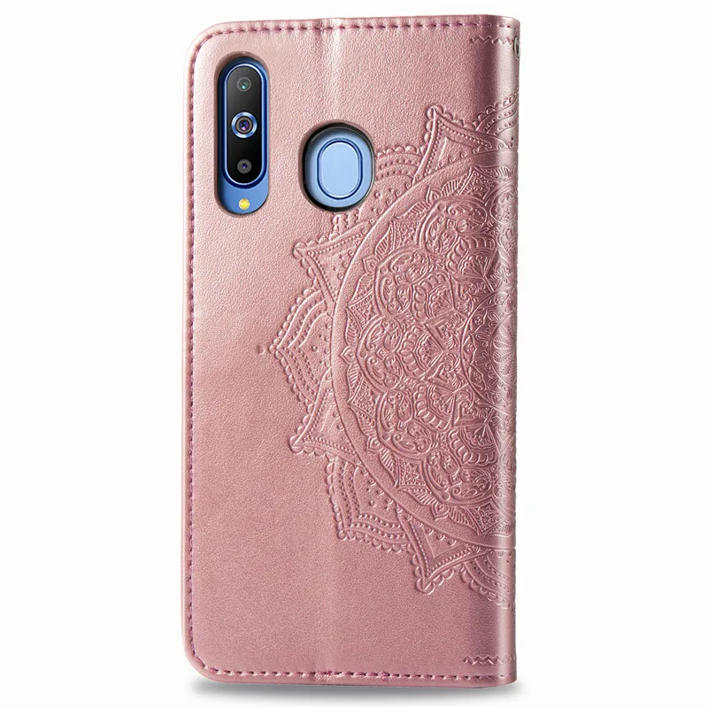 Чехол для samsung Galaxy A8s бумажник карты кожаный флип магнит тиснение Мягкий