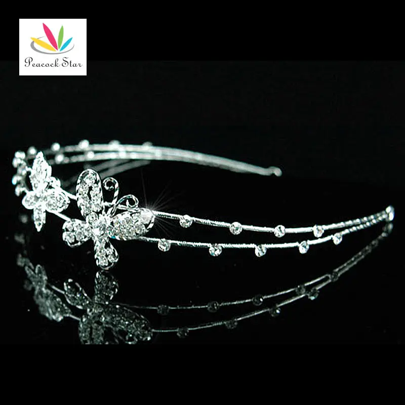 Тиара с павлином и кристаллами для свадебной вечеринки Tiara CT1318|headband tiara|bridal