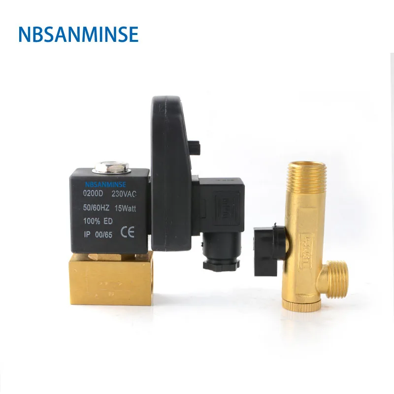 NBSANMINSE SR A 15 электронный слив G1 / 2 1 6 МПа выпускной клапан водяной 24 В переменного