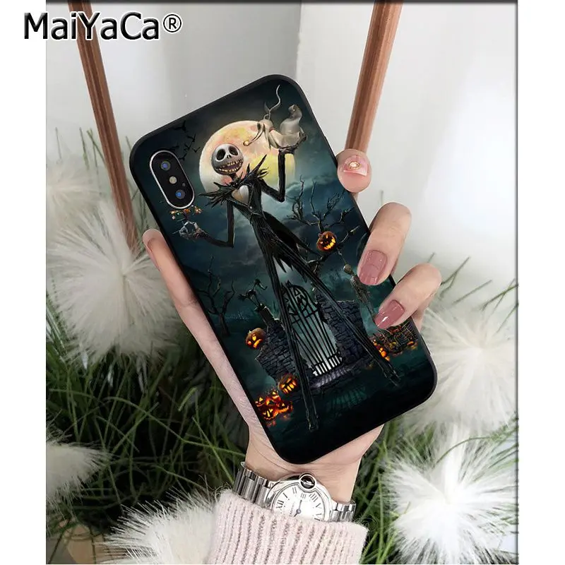 A10 MaiYaCa Кошмар перед Рождеством Джек Скеллингтон чехол для телефона для Apple iPhone 8 7 6 6S Plus X XS MAX 5 5S SE XR чехол - Цвет: A10