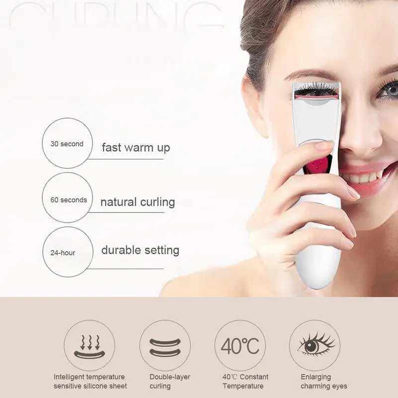 

Electric Eyelash Curler Mini Portable Long Lasting Heated Eyelash Curler Curling Eye Lash Perm Makeup Beauty Tools Maquiagem
