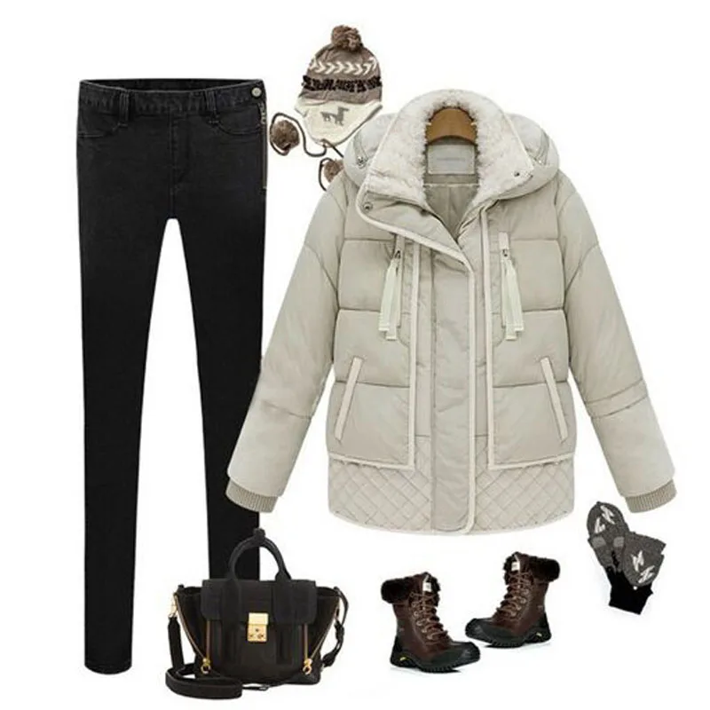 Зимняя куртка женская теплая белая с капюшоном | Женская одежда