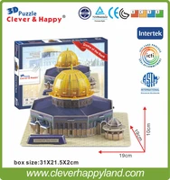 new cleverhappy land 3d puzzle model dome of the rock adult puzzle diy paper warsaws model games for children paper