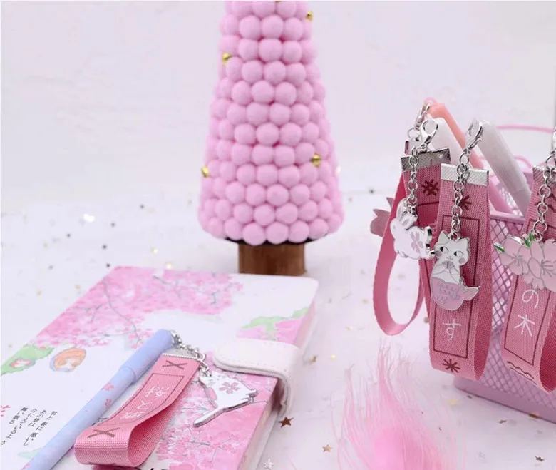 Шт. 1 шт. гелевые ручки желCherry кролик кулон kawaii подарок гелевые чернила ручки для письма милые канцелярские офисные школьные принадлежности