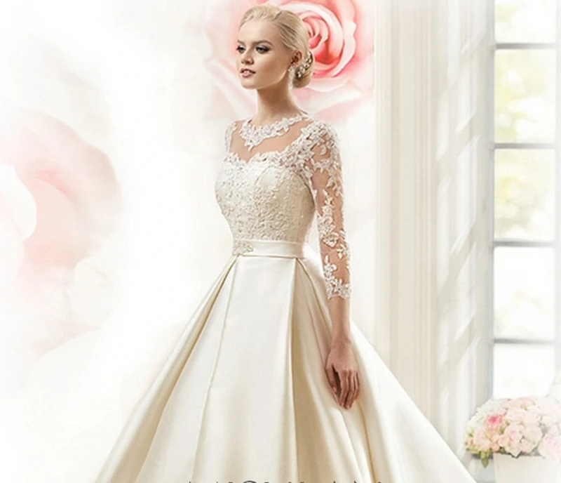Vestidos Элегантные кружева свадебные платья 2020 размера плюс на заказ чистая спина