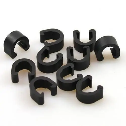 10pcs/lot mtb bike road bicycle c-buckle clasps housing hose guide for brake cable/derailleur hub shift line c-clips clamps | Спорт и