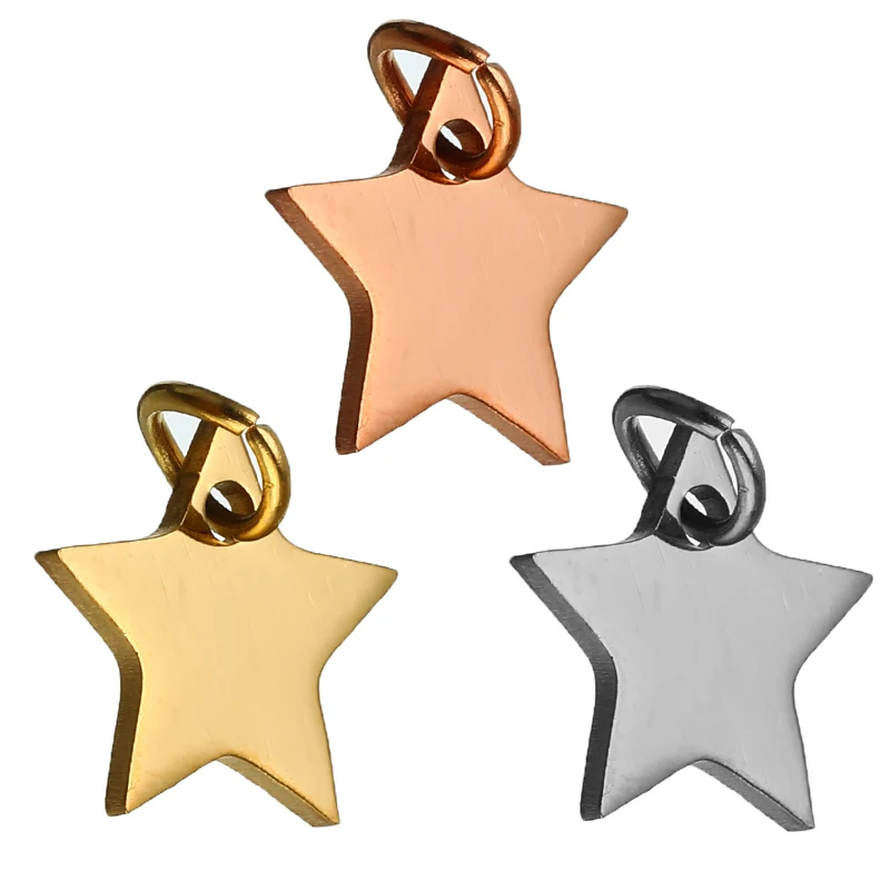 5 шт./компл. Очаровательная подвеска в форме звезды с открытое соединительное